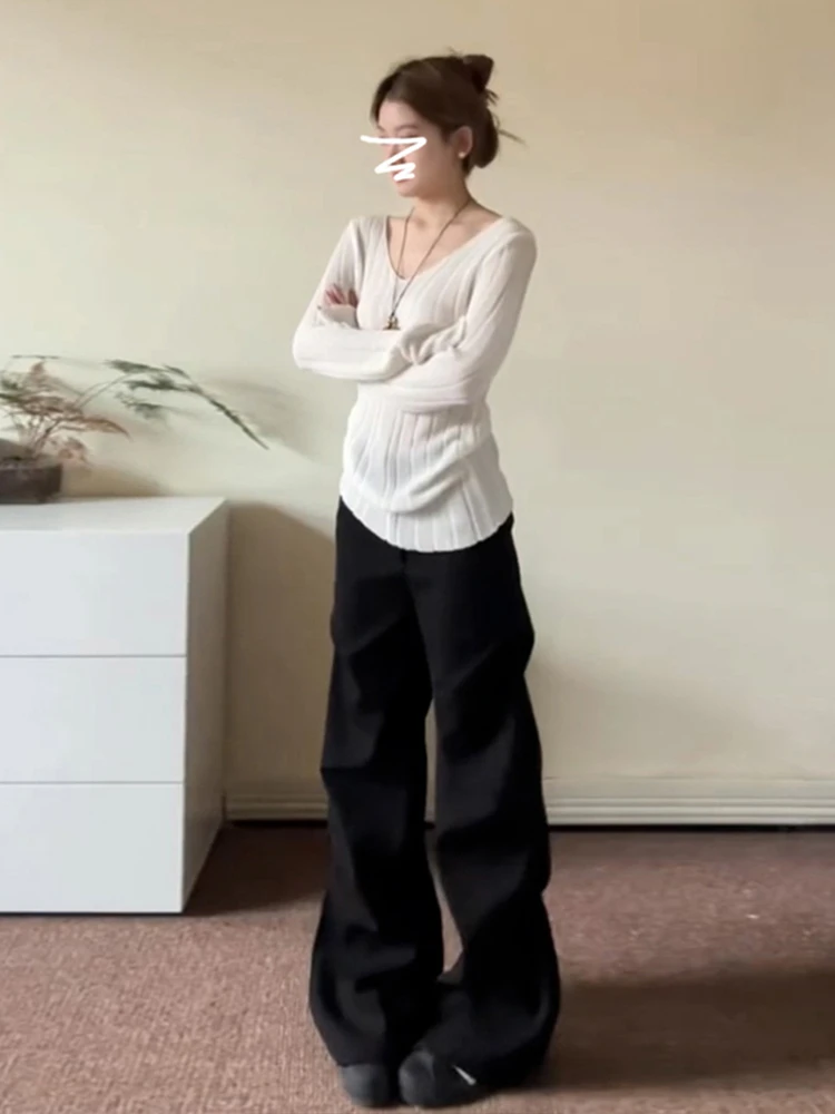 

Sweaters Jumpers Pullovers Women Elegant Acrylic Merino Fit Detail Baggy Punk Rock Alternative Grunge Daily Festival Concert Ins