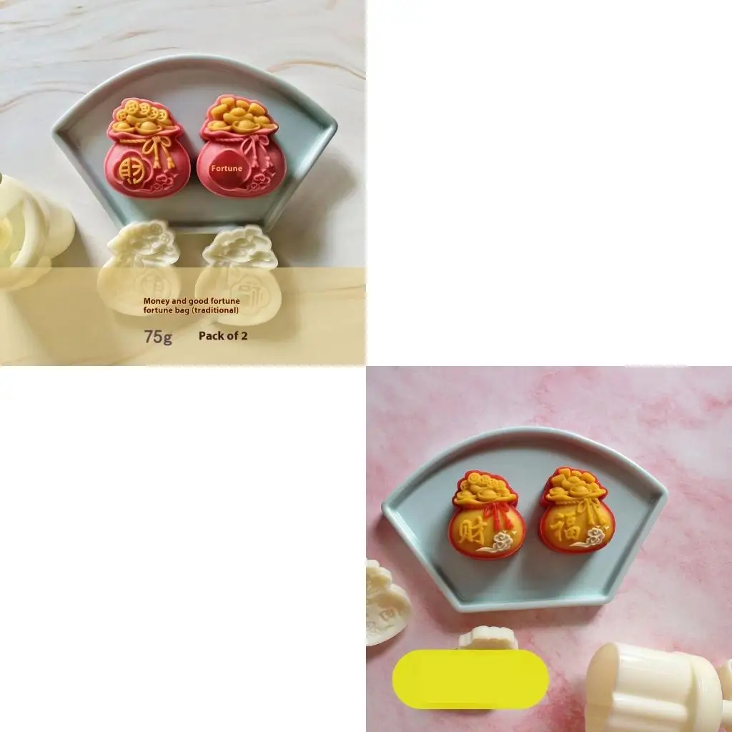  Effective Mooncakes Maker 50g 75g Double Design Plastic Baking Kitchen Tool