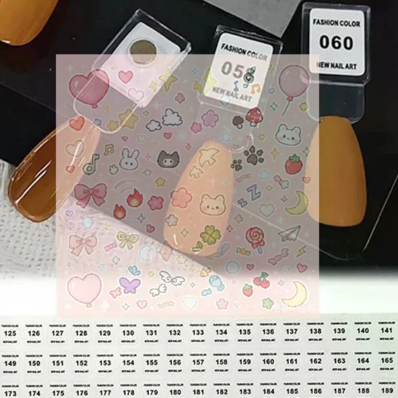 NO.1-240 Nail Polish Number Sticker Label Color Gel Bottle Lipstick Nails Tips Display Mark Numbering Manicure Tool Varnish Glu