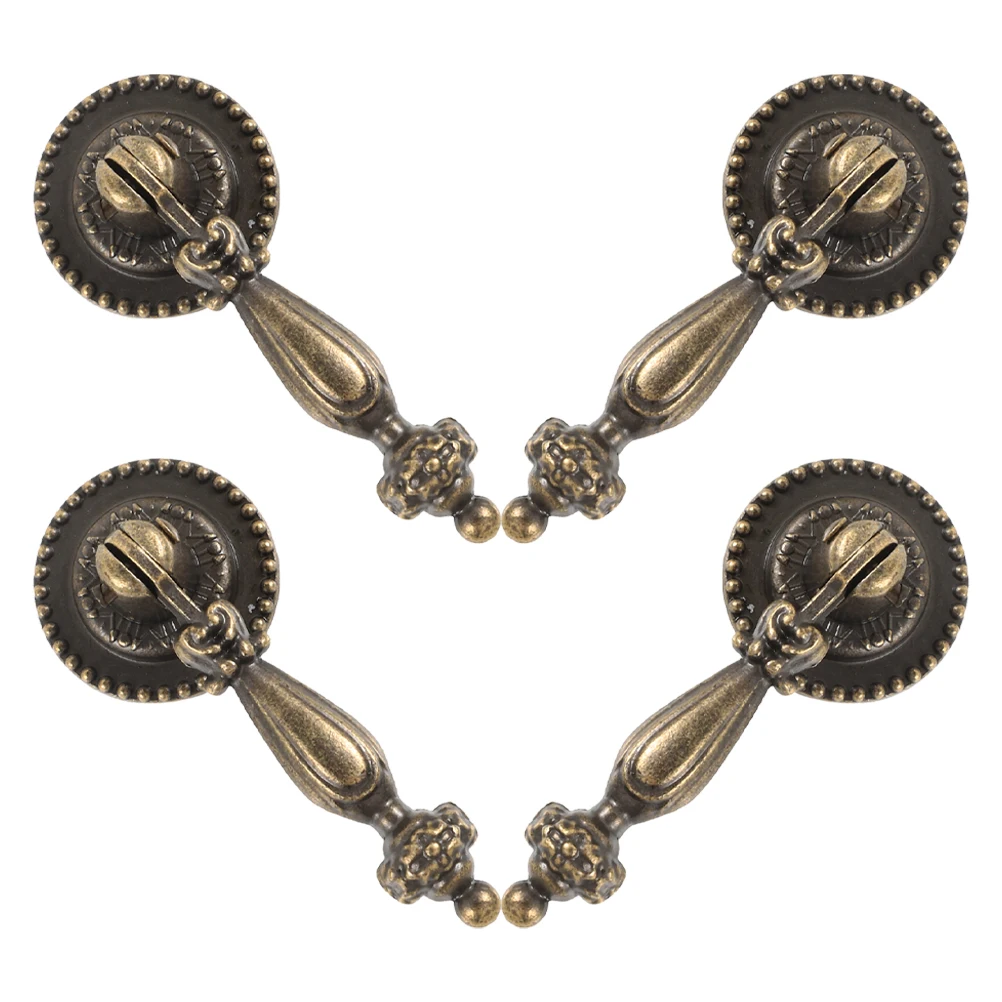 

4pcs Cabinet Handles Drawer Pulls Zinc Alloy Wardrobe Knobs For Kitchen Cupboard Dresser Furniture