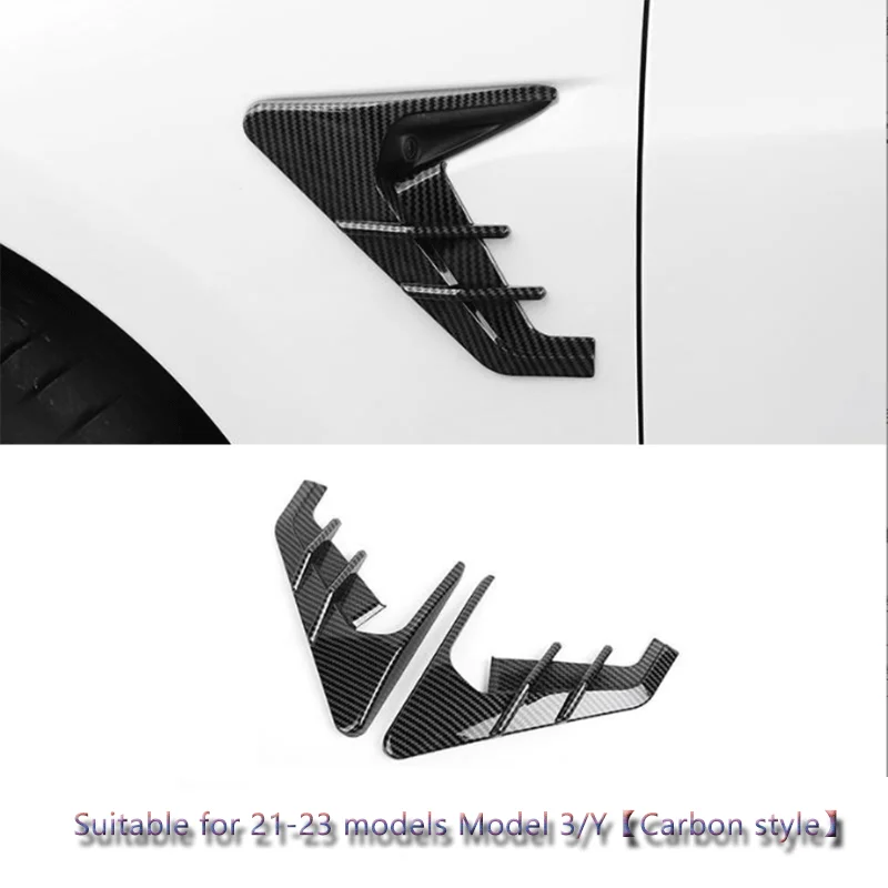 2pcs for Tesla Model 3 Model Y 2020-2025 Car Side Camera Protection Covers Kit Exterior Decoration Stickers Car Modification