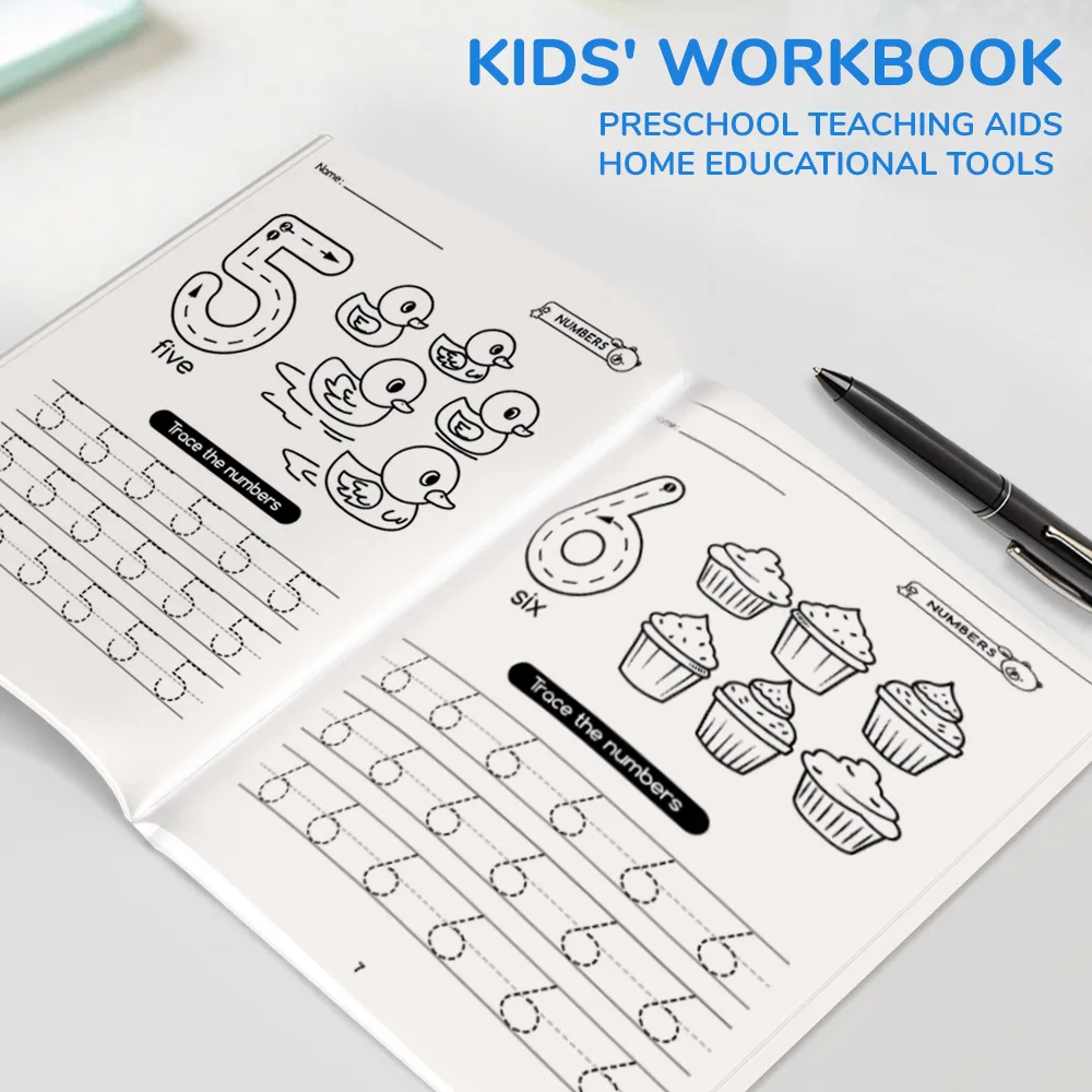 دفتر ممارسة الخط والرسم لتعليم ما قبل المدرسة للأطفال، كتاب ممارسة التحكم في القلم الرقمي #6