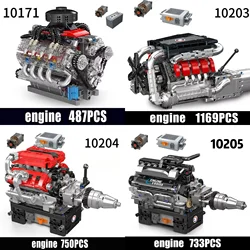 Schimmel Koning Technologie 10171 Chevrolet LSX454 Supercar V8 Motor Speelgoed Bouwstenen Krachtige Motor Kerstcadeaus Kinderen Geschenken