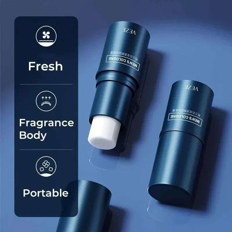 Solid Cologne Balm for Men Light Fresh Fragrance Portable Pocket Perfume Wax Compact Carry Design Daily Dating