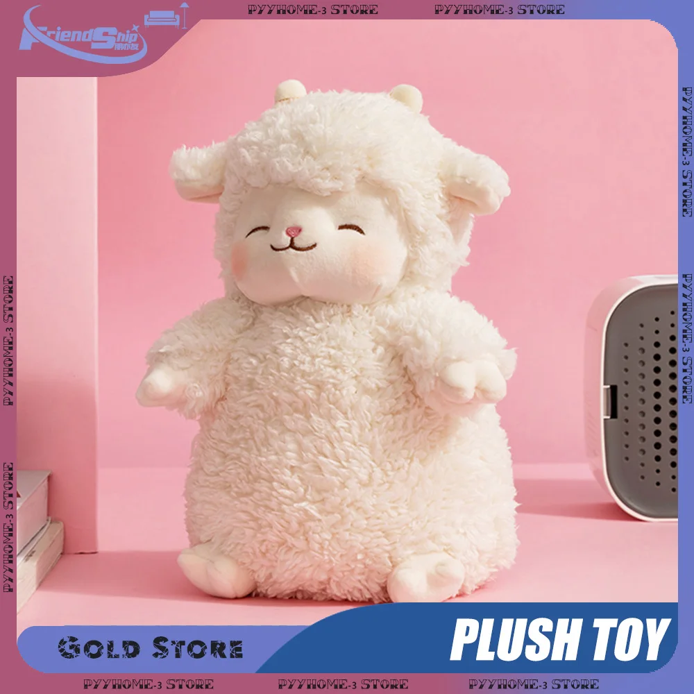 

Cartoon Plush Sheep Doll Super Soft Sheep Toy Pillow for Girls' Bedroom Decoration Plush Animal Mat Birthday Surprise Gift