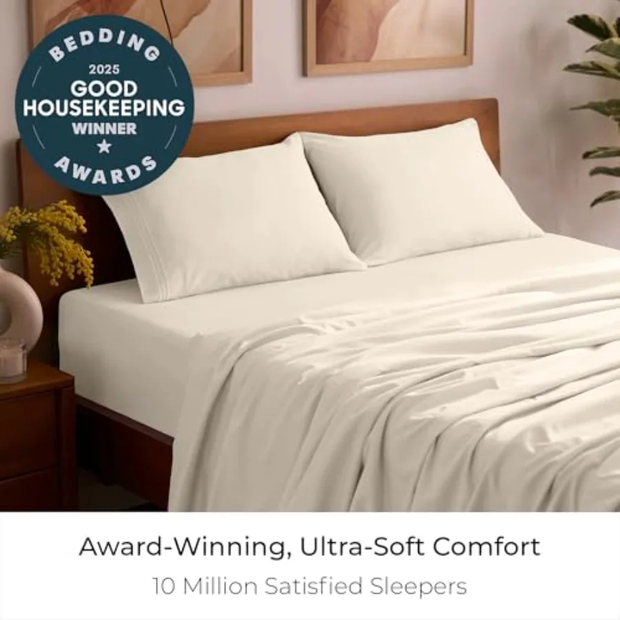 Set biancheria da letto queen size con 4 pezzi dalla collezione iconica Progettato per un massimo comfort in casa o in hotel con E