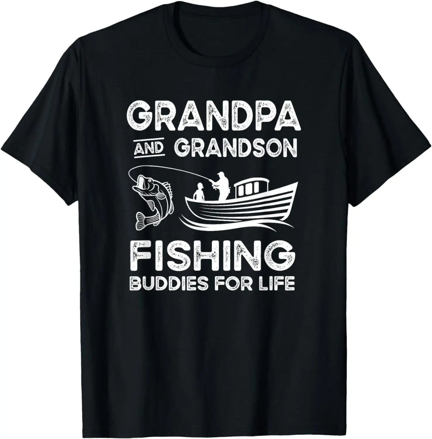 

Grandpa and Grandson Fishing Buddies for Life Gift Matching T-Shirt