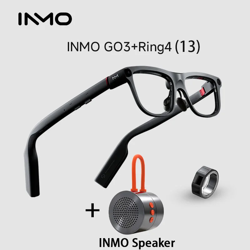 [ほぼ新品・一度開封のみ] INMO Go3 AIスマートグラス＋専用スピーカー 新型INMO Go3スマートARグラス - ワイヤレスAI翻訳グラス、遠隔会議