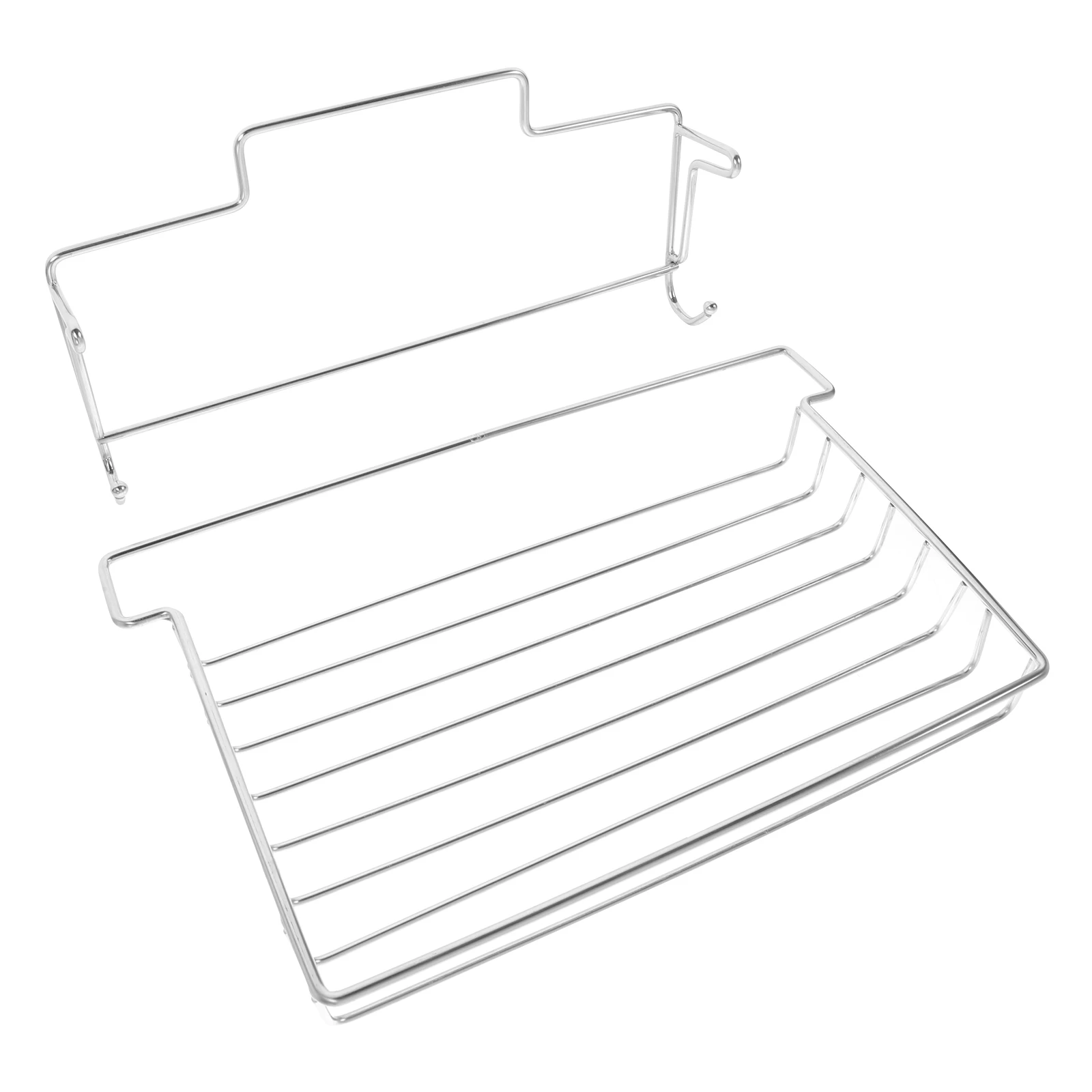 

Stainless Steel Folding Shelf Wall Mounted Bathroom ganizer Adhesive Nail Free Rack Metal Sundries Storage Kitchen Holder