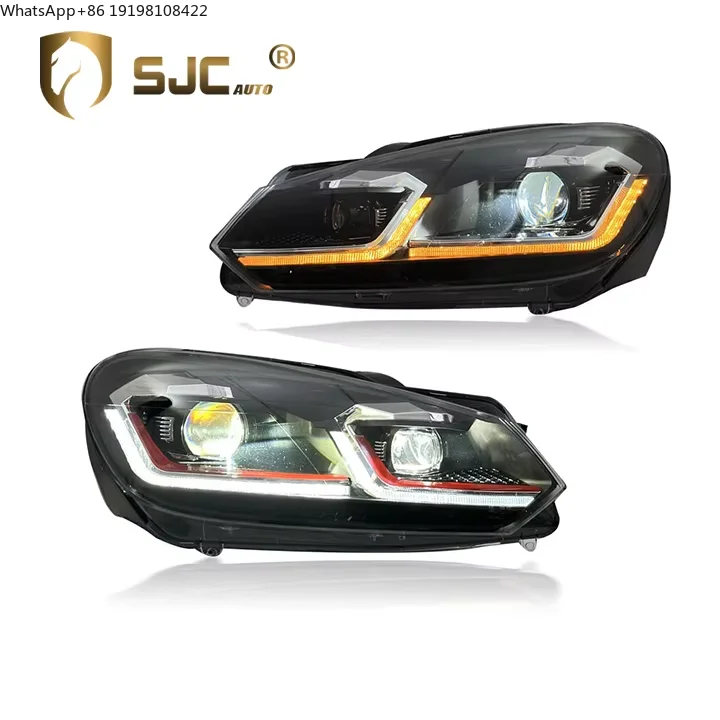 

Автомобильные аксессуары SJC для Volkswagen Golf 6 Mk6 2009-2012: Модифицированные высококачественные светодиодные фары в сборе