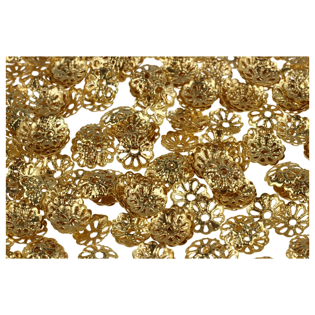 500pcs 6mm Gold Tone Flower Bead Caps for Jewelry Making