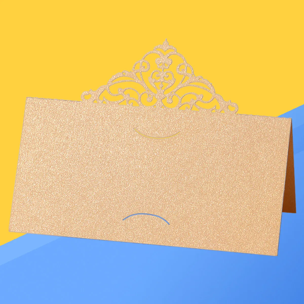 

50Pcs -Out Floral Table Name Cards Wedding Stationery Place Card Set Formal Event Decor Folding Tent Design Guest