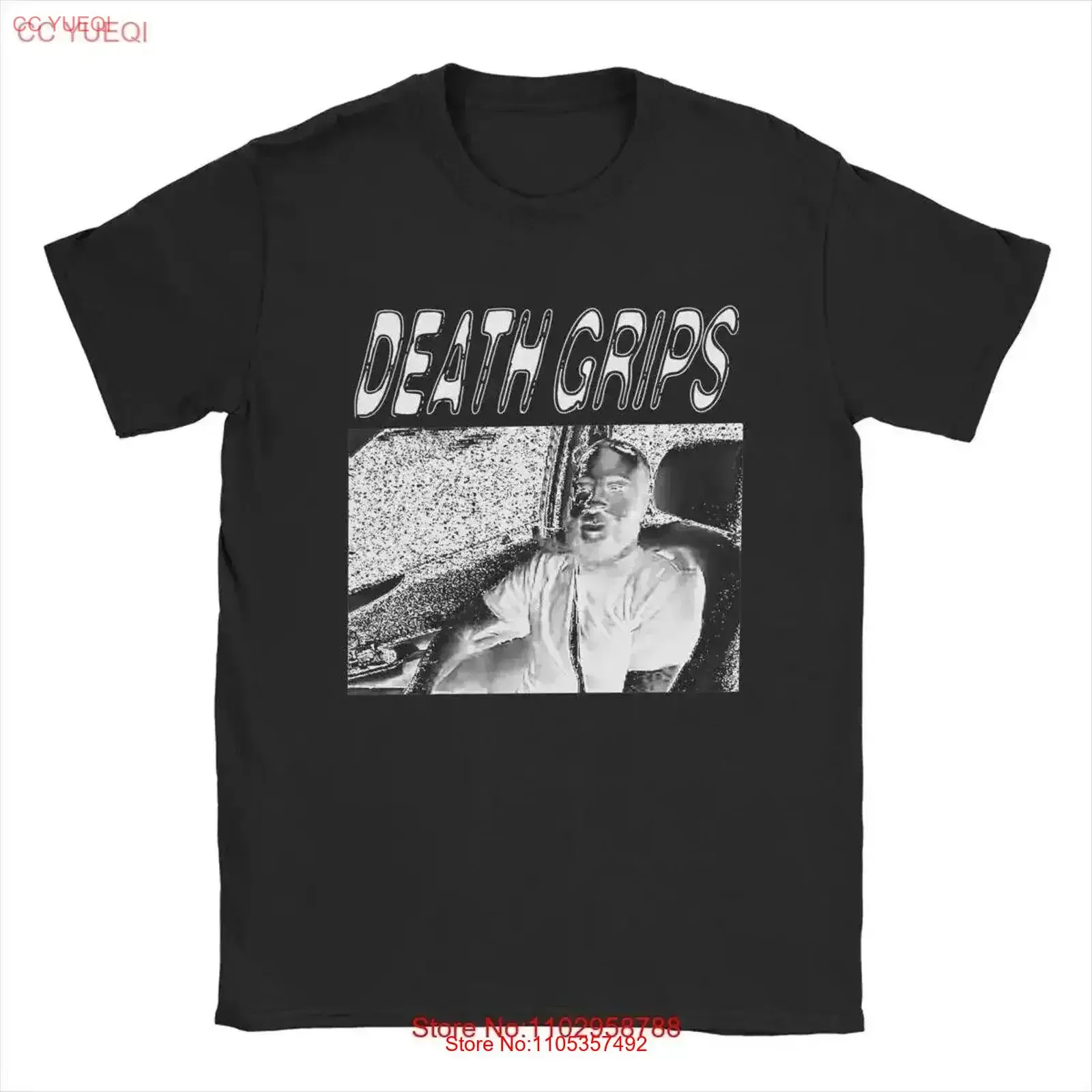Men's Death Grips T Shirt Cotton Tops Hipster  Round Neck vintage Washed homme fashion Comfortable Slightly Stylish