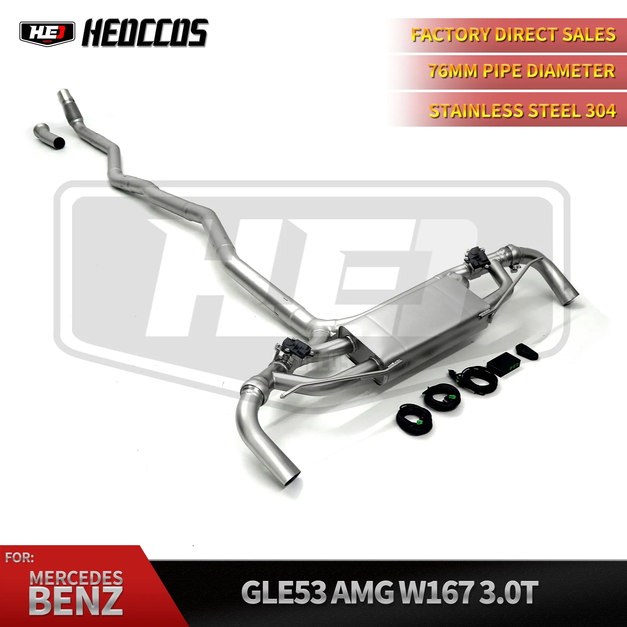 HEO 304 Stainless Steel Valvetronic Catback Complete Unit c Vehicle Exhaust Hardware