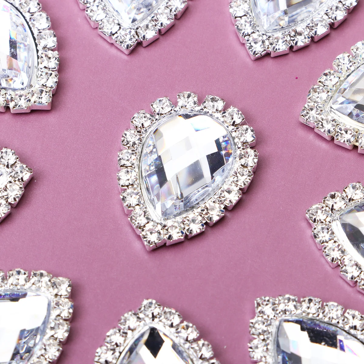 

10Pcs Water Drop Pearl Alloy DIY Jewelry Rhinestone Patch Decorative Accessory for Wedding Banquet Craft Jewelry Accessory