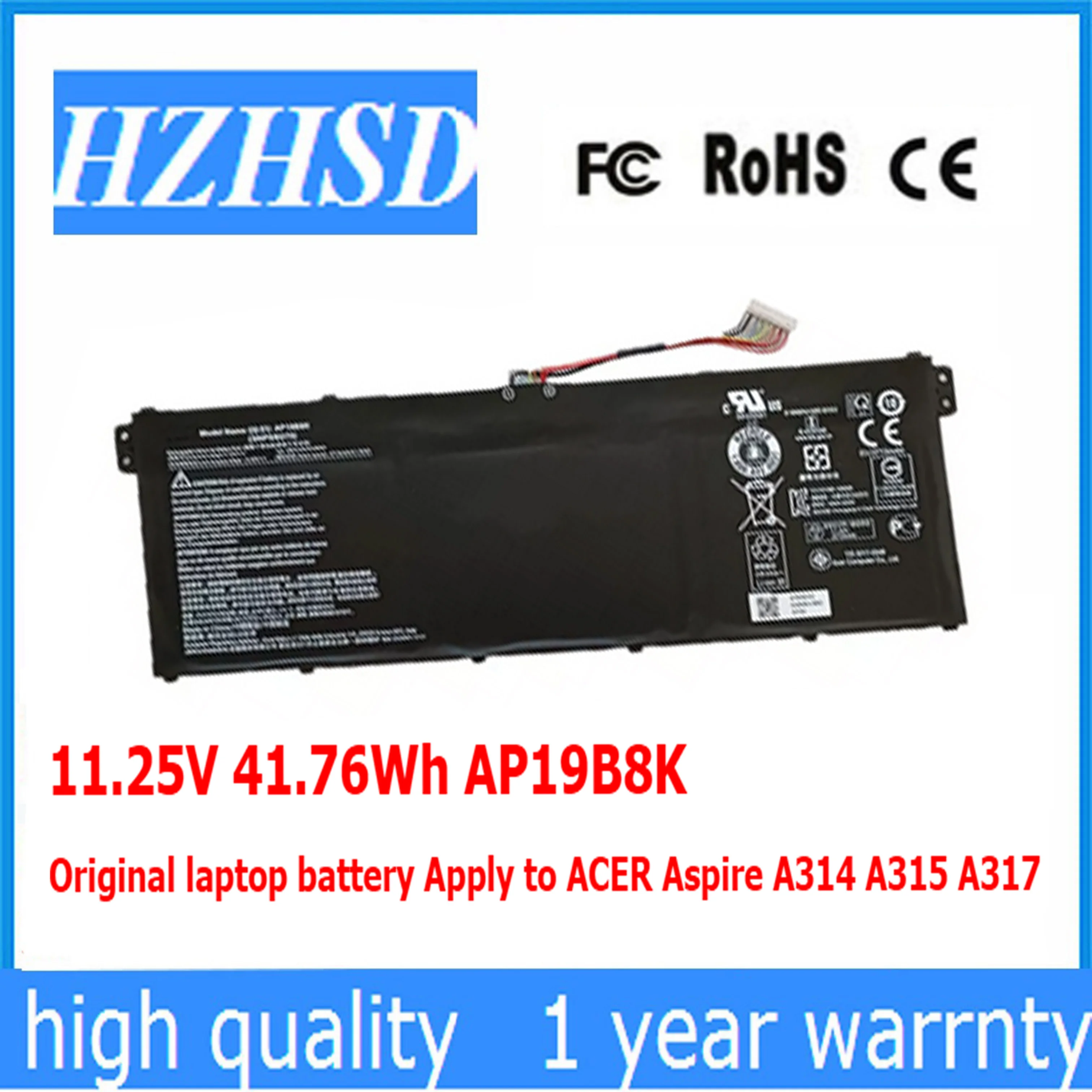 

11.25V 41.76Wh AP19B8K Original laptop battery Apply to ACER Aspire A314 A315 A317