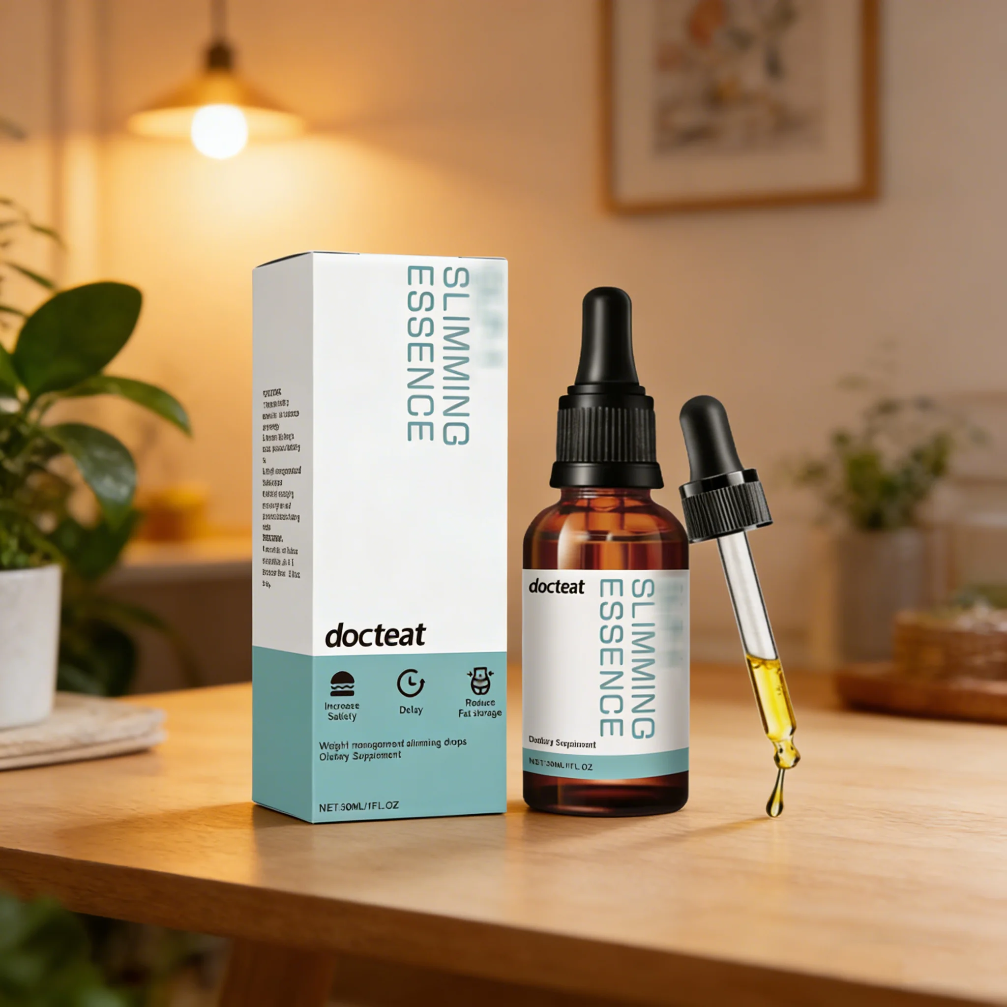 DOCTEAT Powerful Slimming Drops Burn Fat Promote Intestinal Digestion Detox Stimulate Metabolism Weight Control Loss Drops
