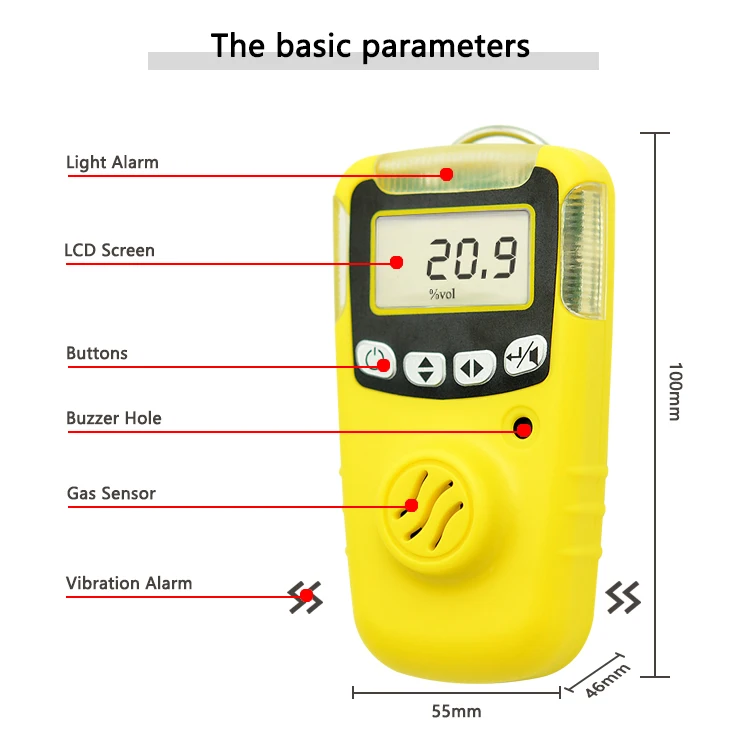 portable sulfur dioxide gas detector so2 meter high precision