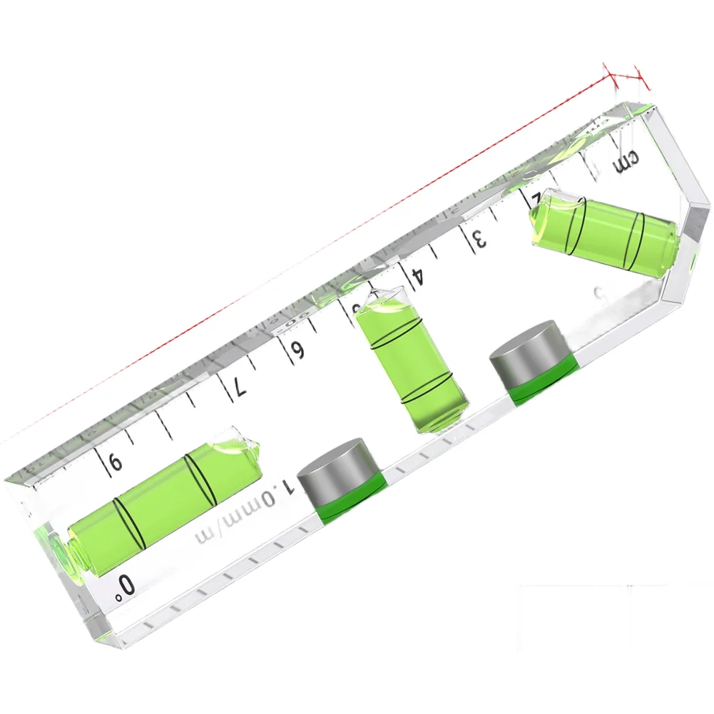 10.2*2.5*1.5cm Magnetic Angle Gauge Lightweight Level Ruler With Magnet Level Ruler Lightweight Portable Design