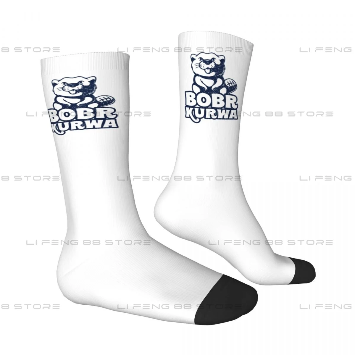 Polish Beaver Kurwa Bobr Bober Unisex Winter Socks Warm Happy Socks Street Style Crazy Sock