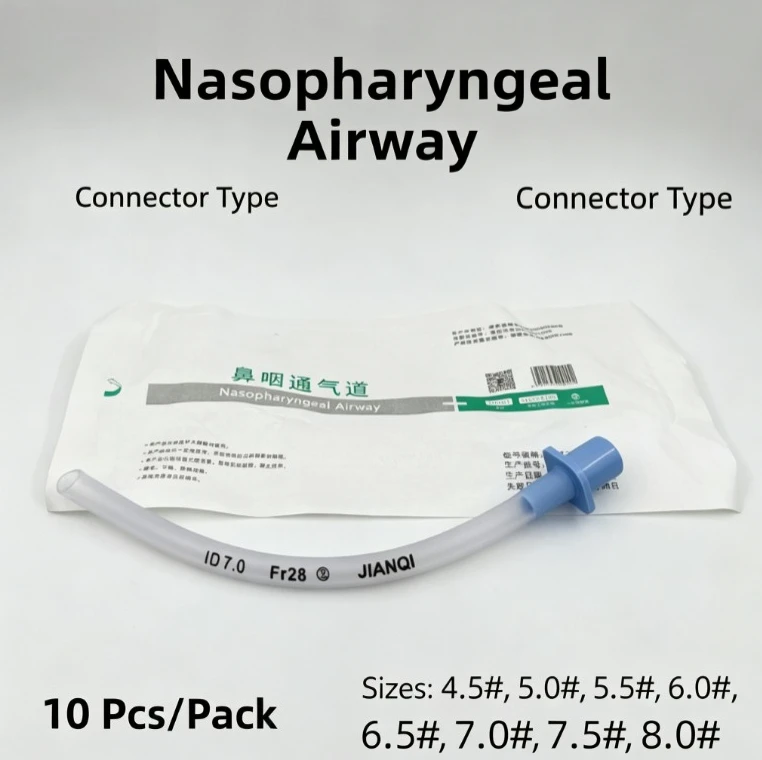Silicone Curved Channel Tube Single Use Pouch Pack Connector Type Soft Duct for Mannequin Demo Lab Airflow Model Not Surgical