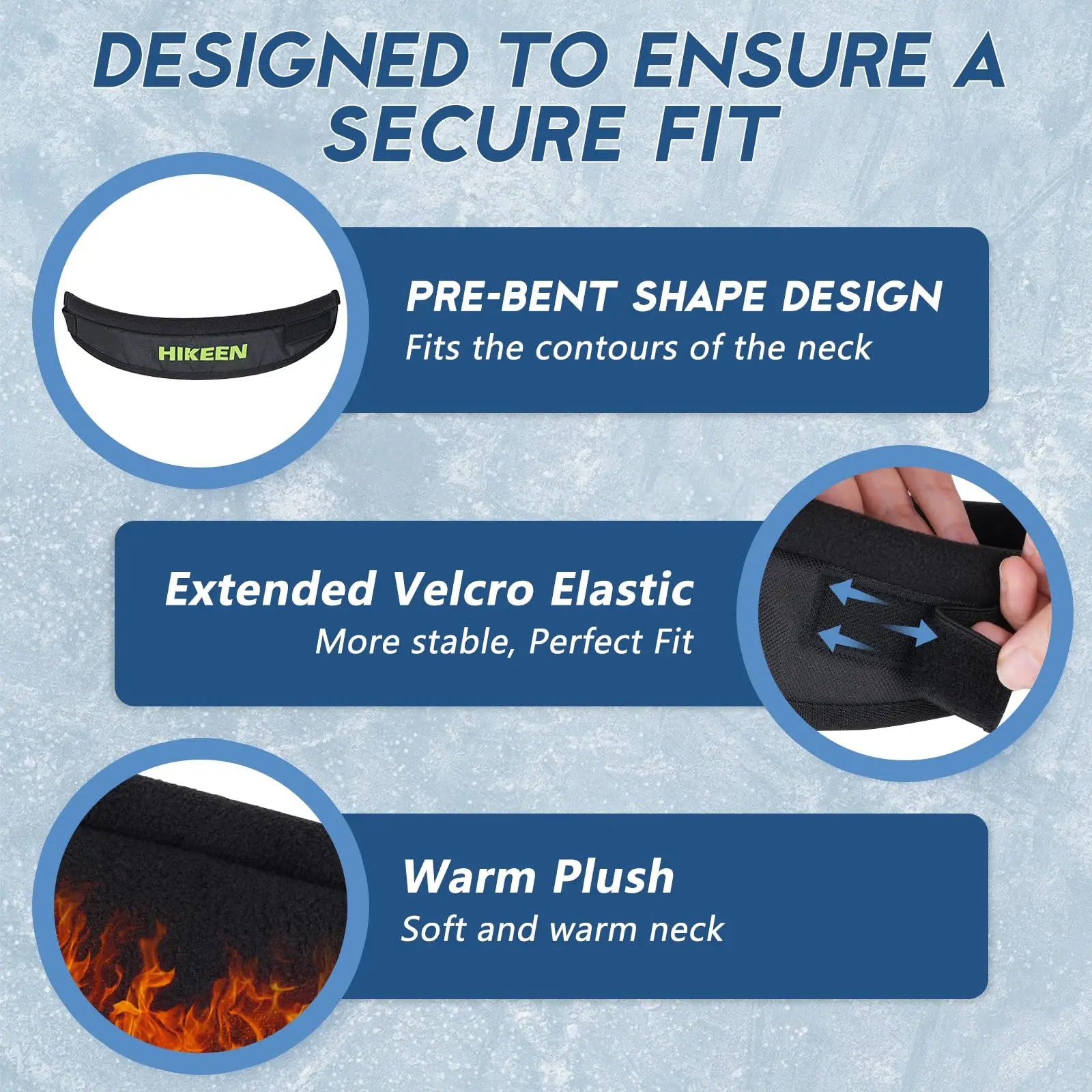 Hikeen Hockey Neck Guard,Premium Cut Resistant Protection,Adjustable & Soft Neck Protector,Optimal Safety Ice Hockey Protection view 3