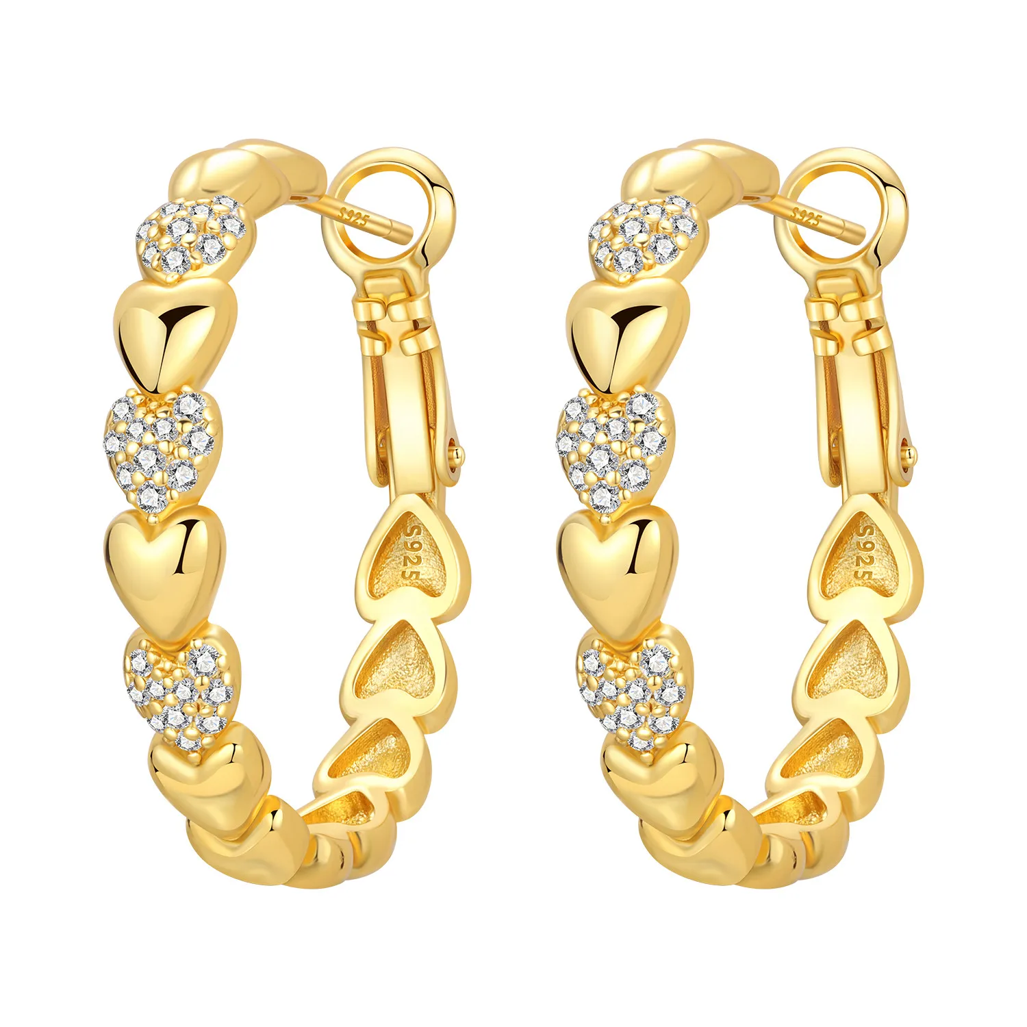 Orstarry S925 Sterling Silber 18k Gold Moderne Quadratische Ohrringe Creolen Für Frauen Schmuck Original Trendy Jahrestag Geschenke