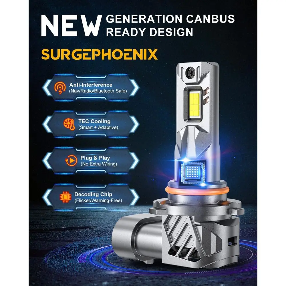 مصابيح إضاءة LED فائقة السطوع 120,000LM، محدثة 2025، 6500 كلفن أبيض بارد، أكثر إشراقا 1000%، حجم صغير، عبوة من 4 قطع