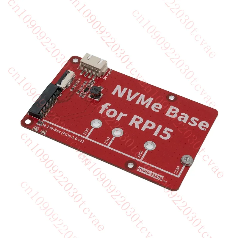 

NVPI5-2280B Плата разработки NVMe SSD HAT PCB M.2 M-Key 2230, 2242, 2260, 2280 PCIe Gen3 для Raspberry Pi 5