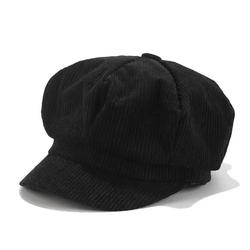 Gorra octogonal de moda Primavera Verano para mujer, gorras de vendedor de periódicos, gorra de pico de pato de calabaza para mujer, boina informal de invierno para mujer, gorra de pintor