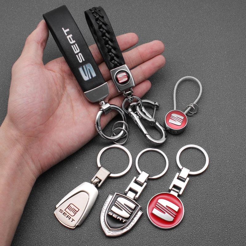 3D Metal/Leather Car Styling Keychain For Seat FR Cupra Leon 2 Mk3 Mk2 Mk1 5f Ibiza Altea Key Chain Key Rings Auto Accessories