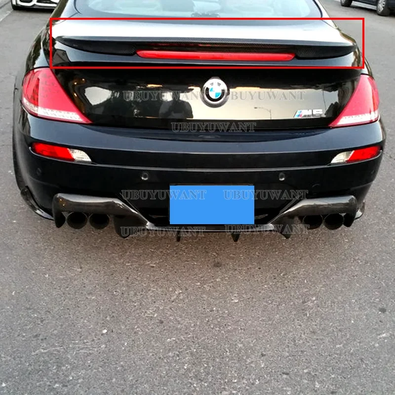 Car Spoiler For BMW 6 Series E63 Not For E64 04-09 Carbon Fiber Material Rear Tail Wing Car Styling