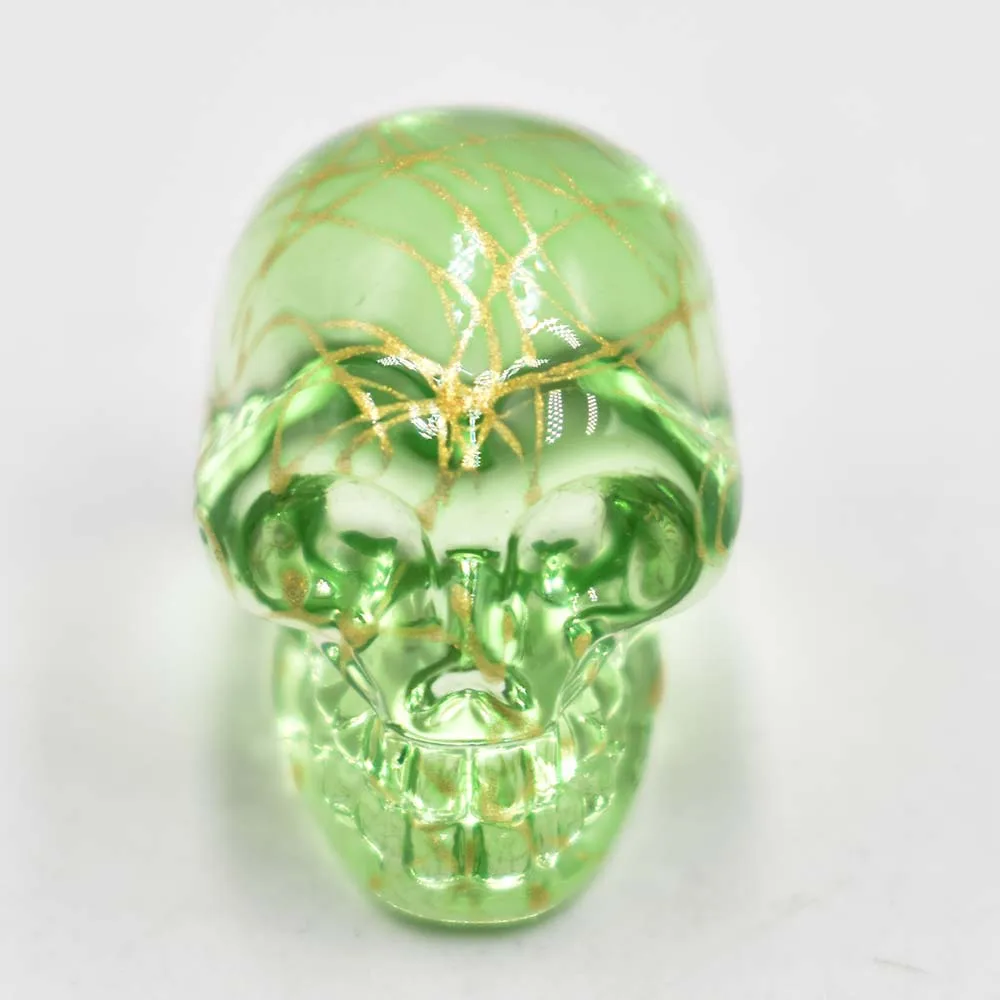 Großhandel 12 Stück/Set, modische, hochwertige Anhänger aus gemischtem Glas in Totenkopf- und Skelettdesign für DIY-Schmuckherstellung, kostenloser Versand. – Detail 25