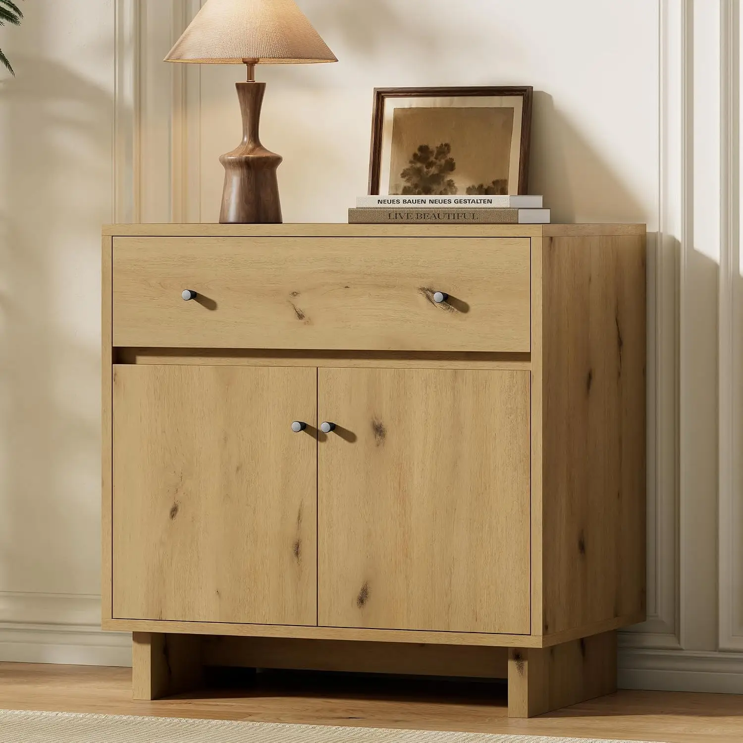 31in Storage Sideboard Cabinet With Drawer, Modular Buffet For Living Room & Dining Room, Customized