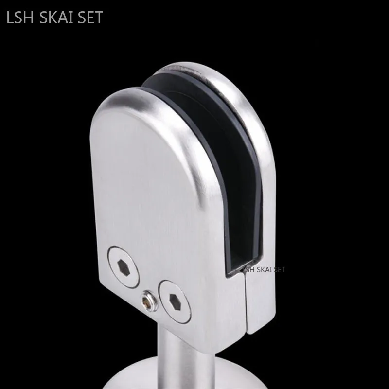 

1pc Stainless Steel Glass Clamps Bathroom Partition Support Glass Screen Base Bracket Furniture Hardware Fixing Clamps