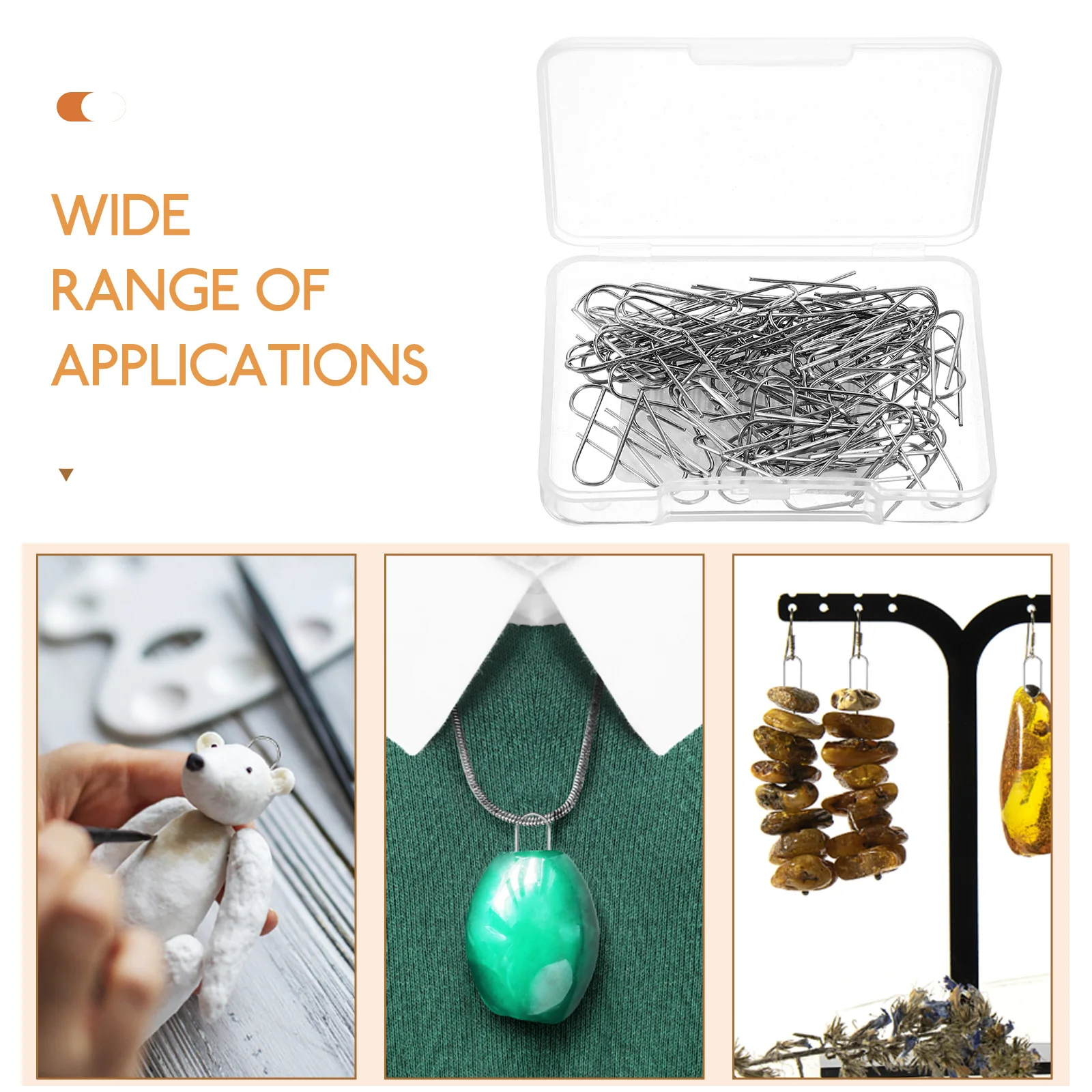 

Nichrome Wire Hooks 200Pcs U Shaped Ceramic Hangers High Temp Resistance for Jewelry Crafting DIY Glass Tools