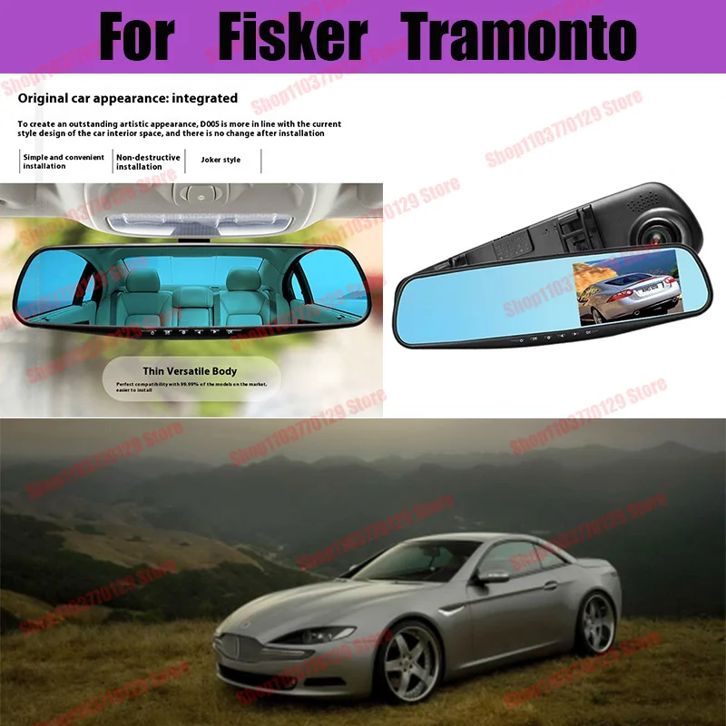 

For Fisker Tramonto High definition dual lens driving recorder with front and rear dual recording reverse images Car dvr