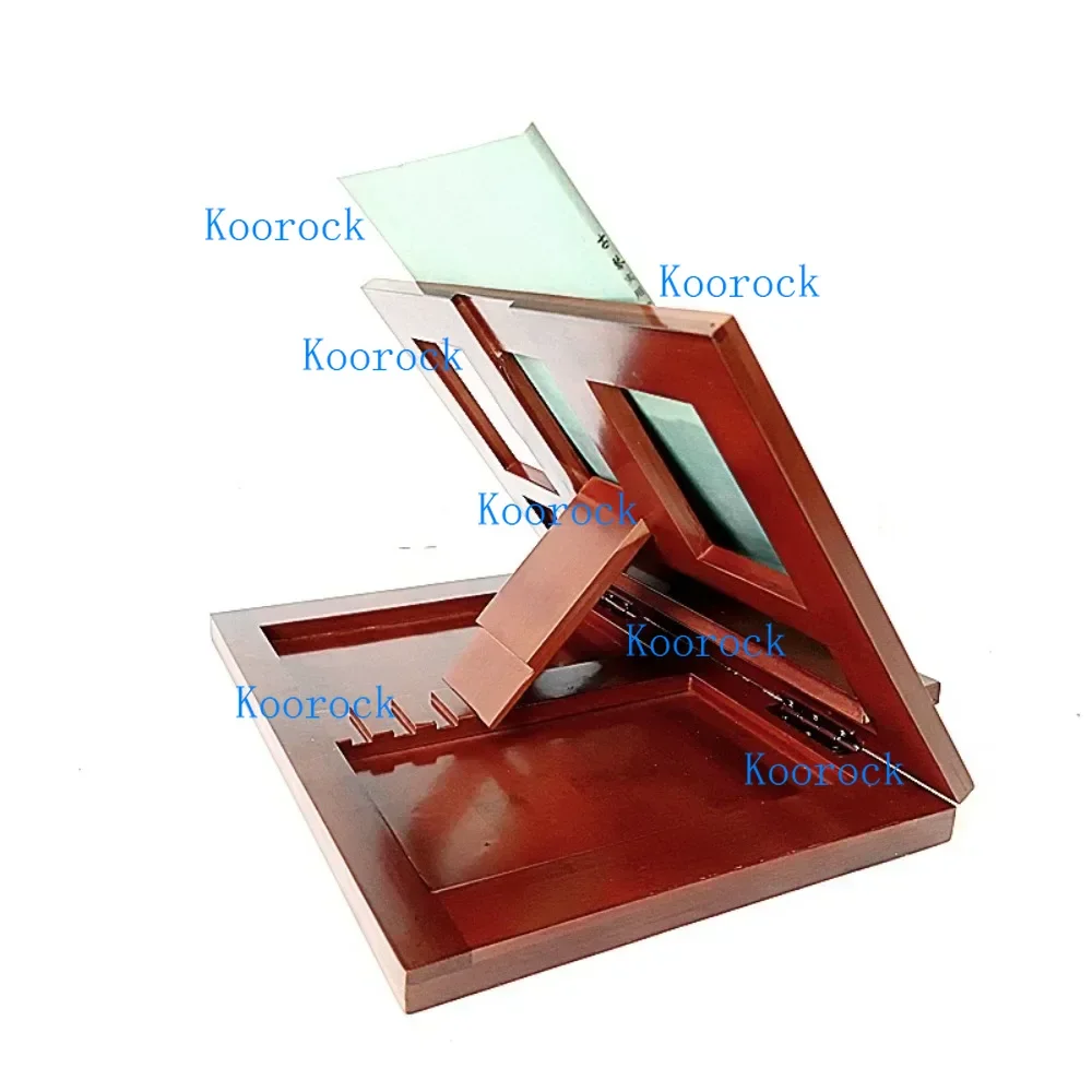 Bamboo Book Shtender, 33.5x23.5cm Reading rack, Music score stand Bible Bookshelf Brown wood color,Rabbi Chanting stand