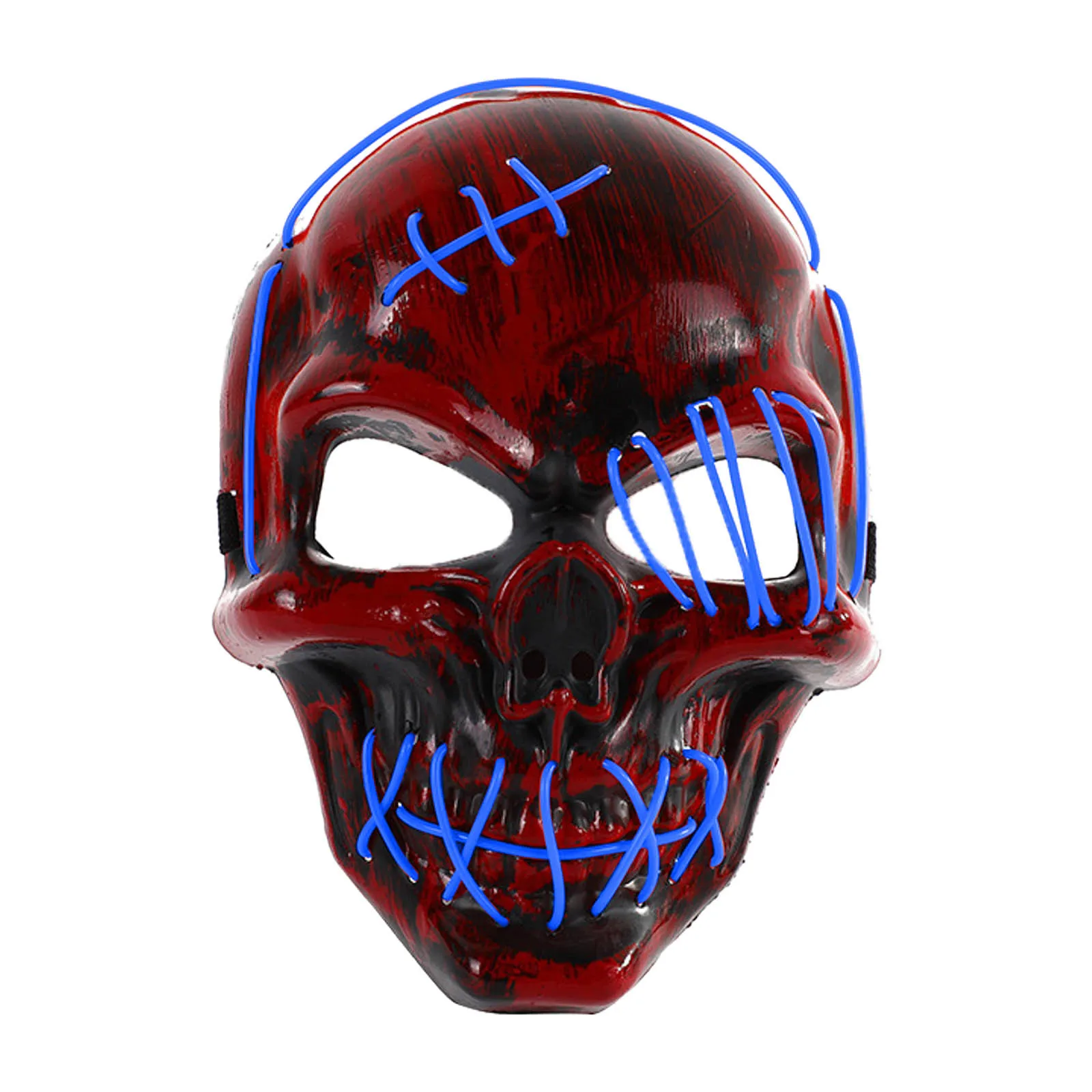 

New Design Halloween Skull Headgear Mask Horror Skeleton Luminous LED Mask Light Up For Halloween Boys Girls Decor Mask