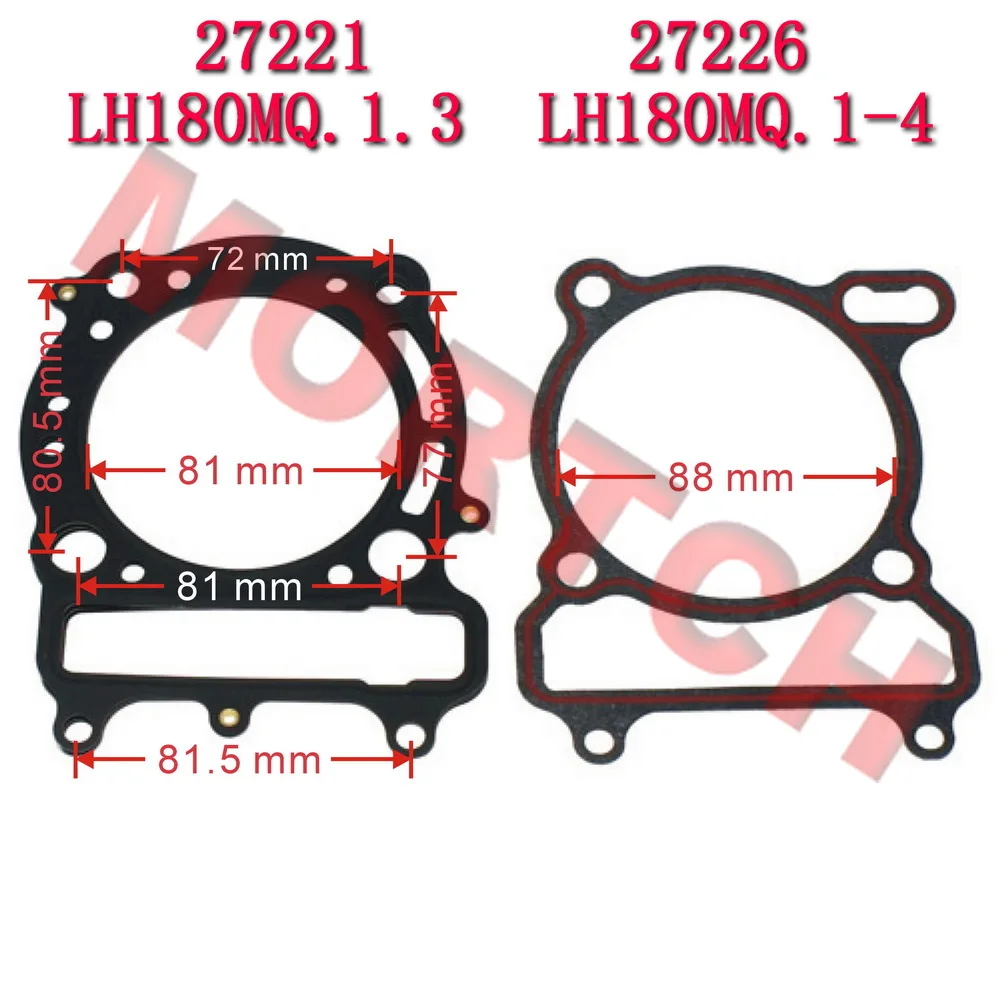 

Linhai 400 LH180 cylinder gasket cylinder head gasket 27221,27226 LH180MQ.1.3 LH180MQ.1-4