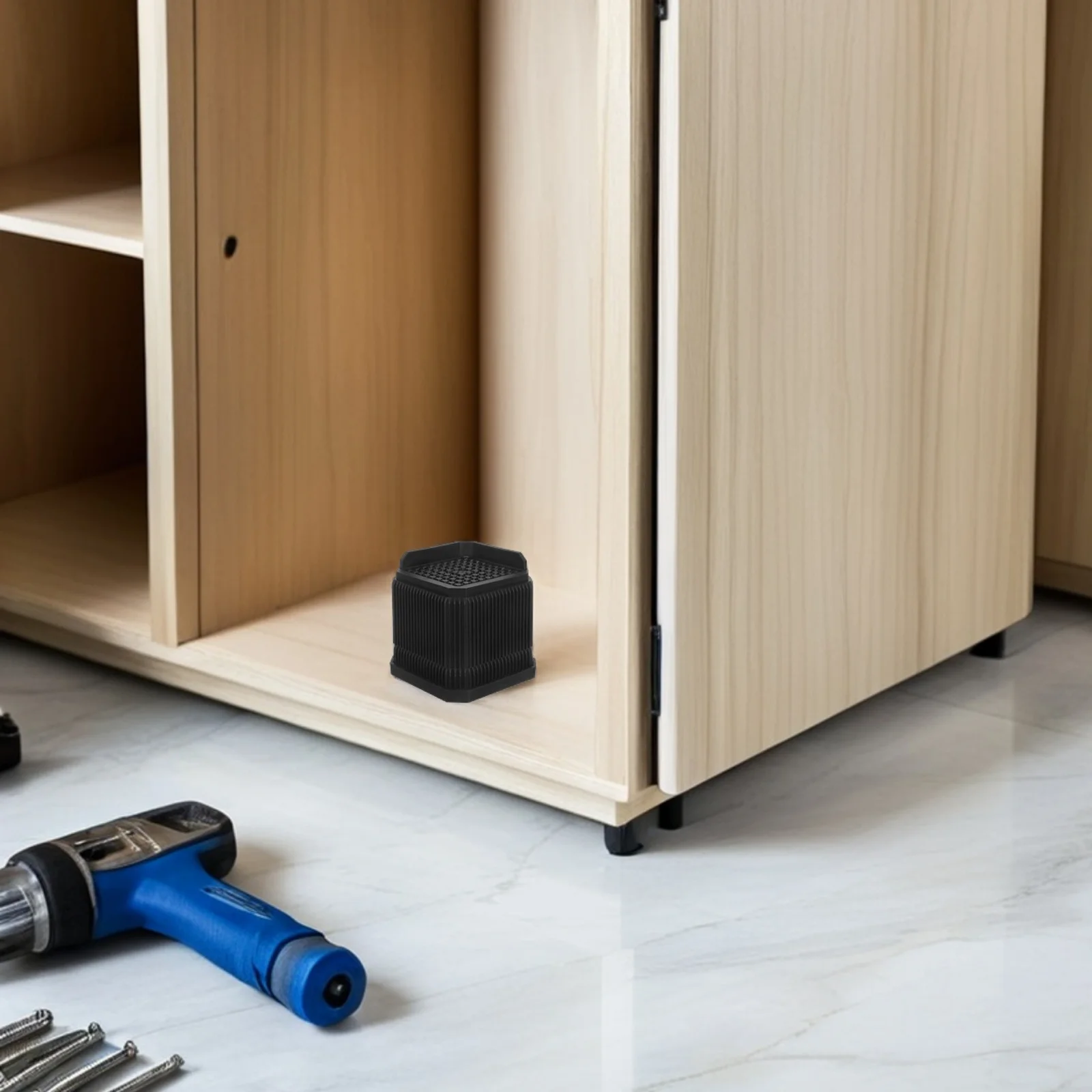 

4Pcs Furniture 7.6x7.6cm Non Slip Base Stackable Bed Sofa Table Leg Extenders Leveling Pads for Home Office