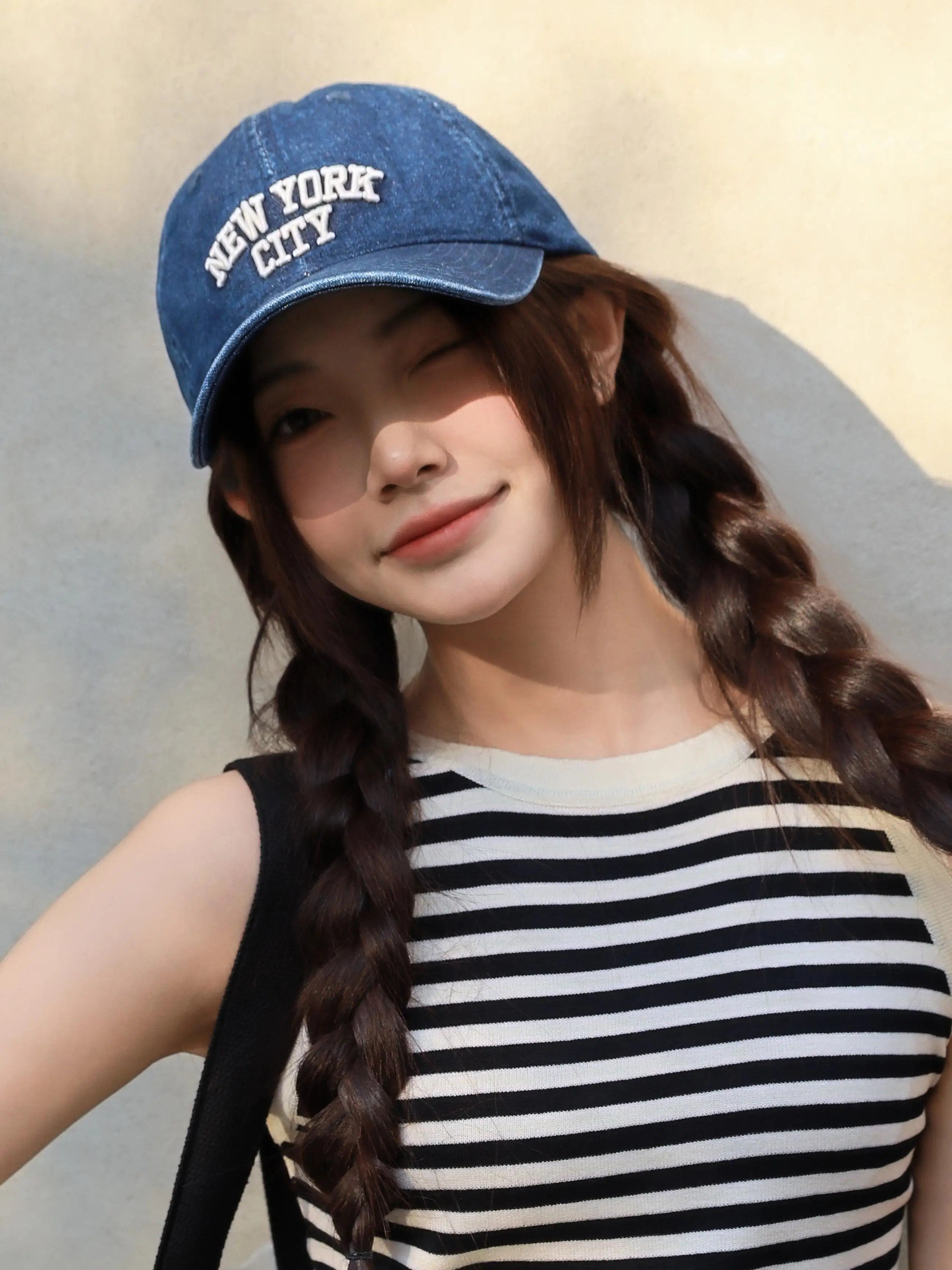 

retro denim baseball cap men's and women's spring and summer new casual letter versatile cap tide