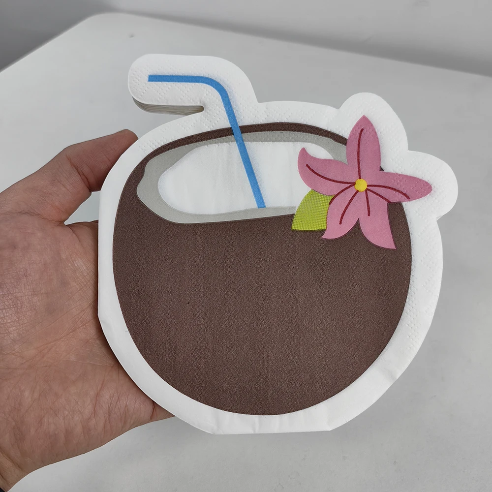 20/40/80 قطعة المتاح الفراولة الليمون البطيخ جوز الهند المناديل هاواي الصيف الفاكهة حفلة عيد ميلاد استحمام الطفل ديكور لوازم