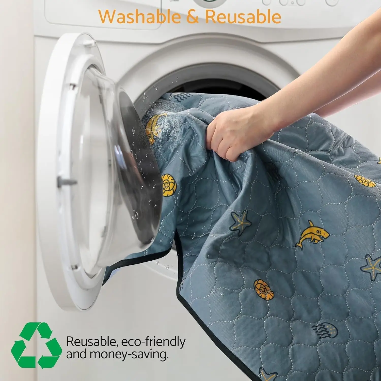 Cuscinetti per pipì lavabili riutilizzabili da 49x66 pollici 1 confezione Cuscinetti per addestramento super assorbenti, impermeabili e antiscivolo per cuccioli