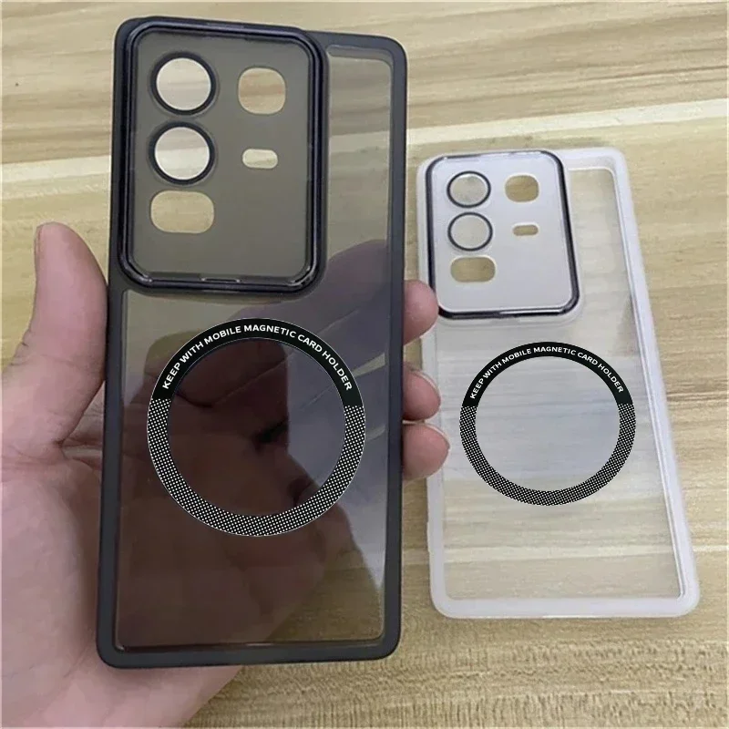 Transparente magnetische Ladehülle für Infinix Note 50 Pro Plus 50S 50X 40 Pro Plus 4G 5G Objektiv Kamera schützen TPU Silikonhülle