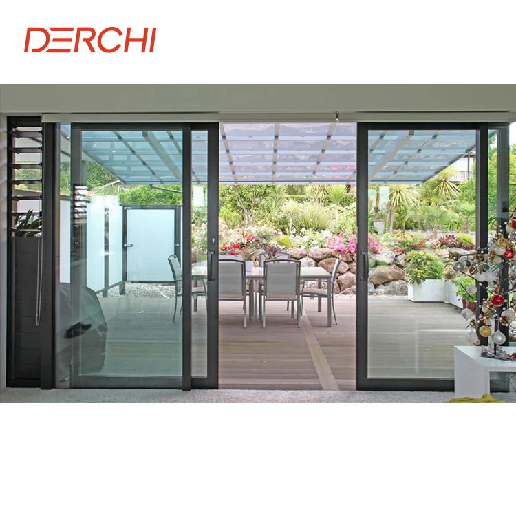 

America Standard Thermal Break Large Sliding Patio Doors Waterproof Exterior Aluminum Sliding Door Double Glaze Sliding Doors