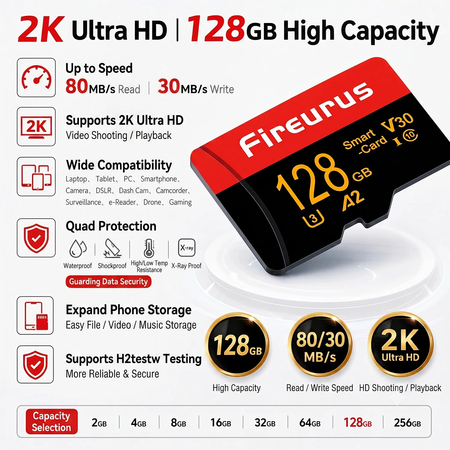 Tarjeta de Memoria Micro de Alta Velocidad, 2GB 4GB 8GB 16GB, Tarjeta SD C10, Tarjeta Flash TF para Teléfono, Cámara de Vigilancia, minisd 32GB 64GB 128GB 256GB