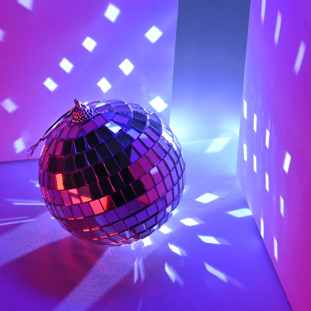 Reflective Disco Ball Mirror Ball, Rotating Mirror Ball Light, Christmas Party and Wedding, 10 cm, 15 cm, 20cm