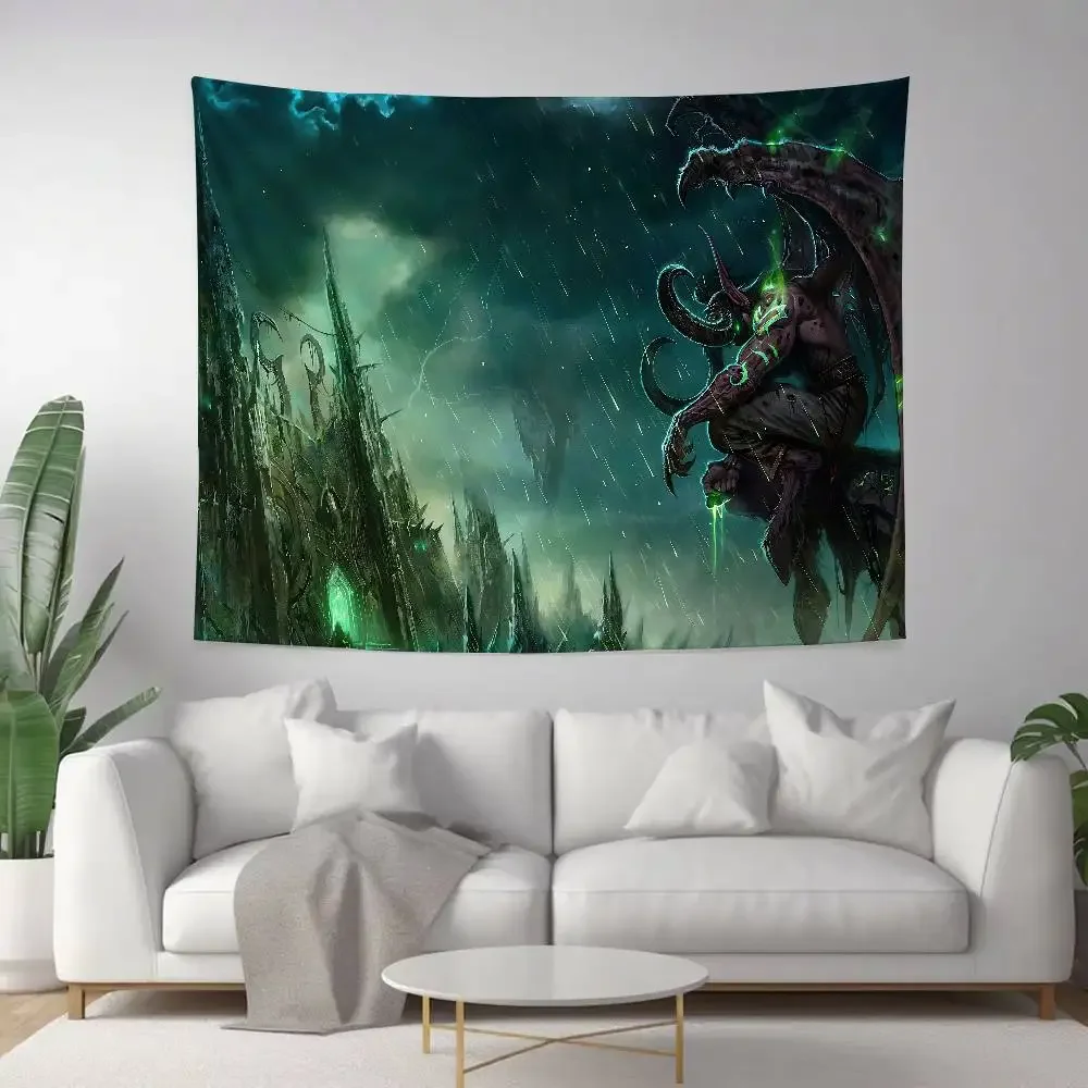 

World Of Warcraft Tapestry Wall Hanging Tapestry Art Deco Style Blanket Curtain Home Bedroom Living Room Decoration
