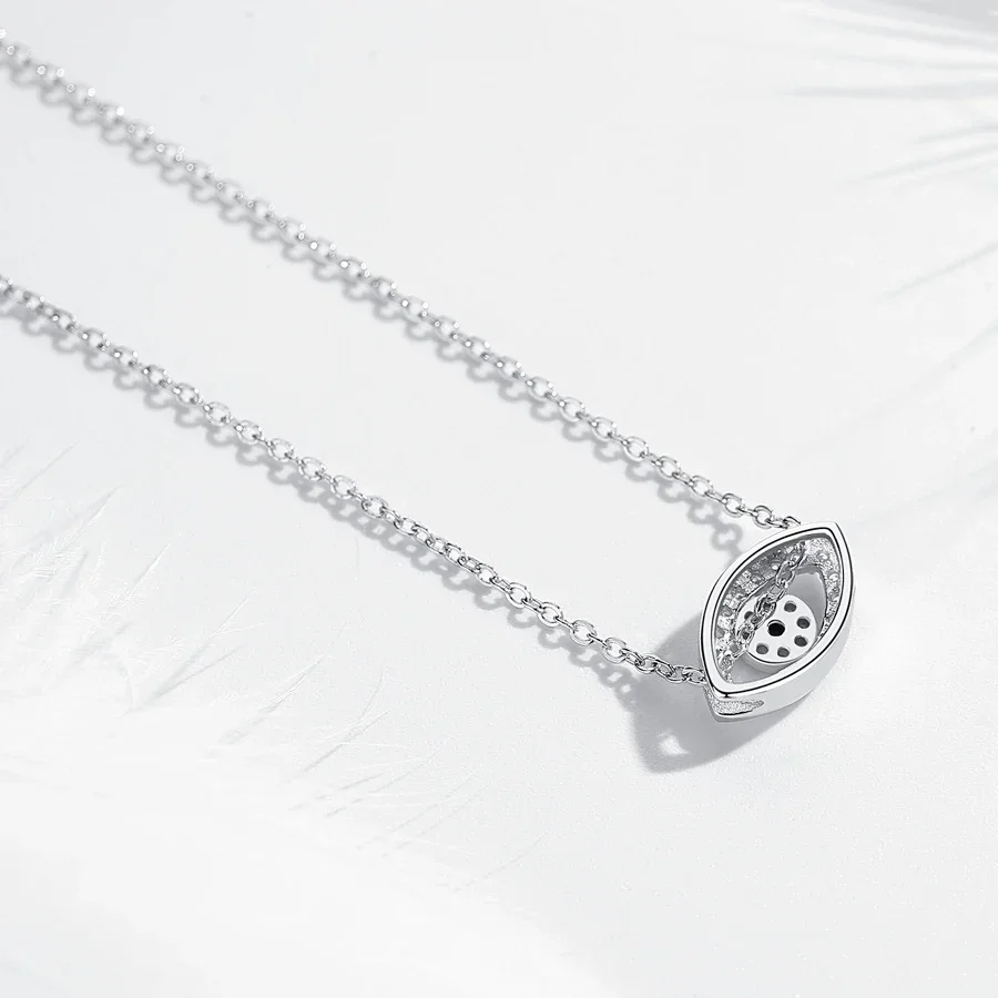 TONGZHE 925 الاسترليني قلادة فضية قلادة محظوظ عين الشر الأزرق تشيكوسلوفاكيا طويلة ربط سلسلة تركيا مجوهرات الياقوت الزبرجد قلادة